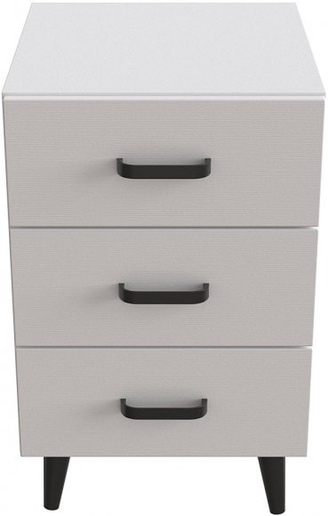 Тумба Віва 3 на конусних ніжках Ferrum-decor 56,5x35x40 Чорний метал ДСП Білий 16 мм (FRD-106823) Тумба Віва 3 на конусних ніжках Ferrum-decor 56,5x35x40 Чорний метал ДСП Білий 16 мм (FRD-106823)