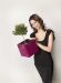 Розумний вазон Cubico Flower Lover 21 см 41118053 пурпуровий глянцевий