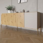 Комод на золотих металевих ніжках LION Грей 204x38x76,5 см Дуб Артизан/Кашемір (LION-042641) Комод на золотих металевих ніжках LION Грей 204x38x76,5 см Дуб Артизан/Кашемір (LION-042641)