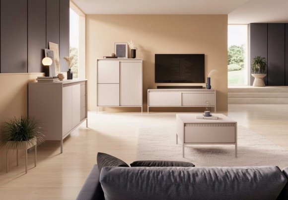Комод високий Perfect Home Сенсо / Senso 3-дверний 3D Беж (PFH-091106) Комод високий Perfect Home Сенсо / Senso 3-дверний 3D Беж (PFH-091106)