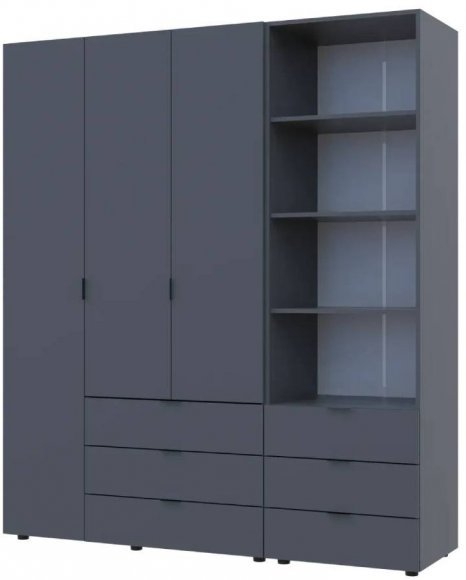 Шафа для одягу Doros Гелар Графіт 3ДСП з пеналом 176.2х49.5х203.4 (DRS-011920) Шафа для одягу Doros Гелар Графіт 3ДСП з пеналом 176.2х49.5х203.4 (DRS-011920)