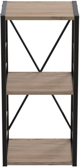 Етажерка 3/34 Ferrum-decor Серії Конект 73x34x28 чорний ДСП Дуб Сан-Марино 16мм (FRD-104290)