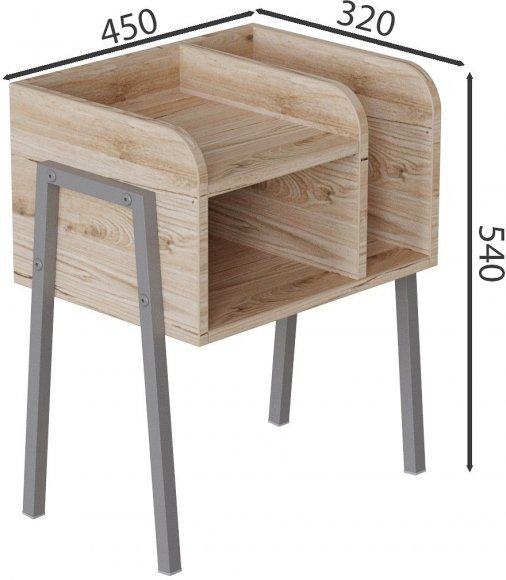 Тумба модульна Ferrum-decor Амелі 540x450x320 метал Сірий ДСП Дуб Сан-Марино 16 мм (FRD-103018) Тумба модульна Ferrum-decor Амелі 540x450x320 метал Сірий ДСП Дуб Сан-Марино 16 мм (FRD-103018)