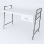 Письмовий стіл Ferrum-decor 750x1000x600 Сірий метал ДСП Біле 32 мм (FRD-103429) Письмовий стіл Ferrum-decor 750x1000x600 Сірий метал ДСП Біле 32 мм (FRD-103429)