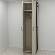 Шафа Гардероб Уні секція 6 серії Конект Ferrum-decor 220x60x50см Чорний метал ДСП Дуб Сонома 16 мм (FRD-104573) Шафа Гардероб Уні секція 6 серії Конект Ferrum-decor 220x60x50см Чорний метал ДСП Дуб Сонома 16 мм (FRD-104573)
