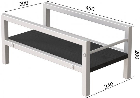 Підставка для системного блоку Ferrum-decor Нікі 21x24x45 Білий ДСП Сосна Кембра 16мм (FRD-105294)