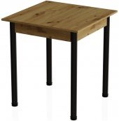 Стіл кухонний Ferrum-decor Агата 75x90x90 Чорний ДСП Дуб Артизан 16мм (FRD-105685)