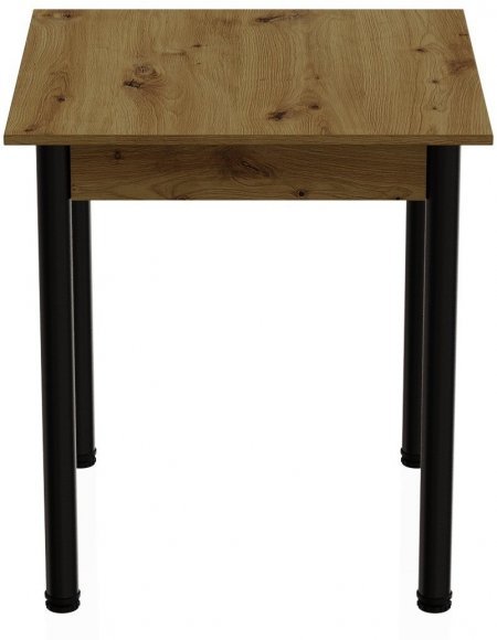 Стіл кухонний Ferrum-decor Агата 75x90x90 Чорний ДСП Дуб Артизан 16мм (FRD-105685)