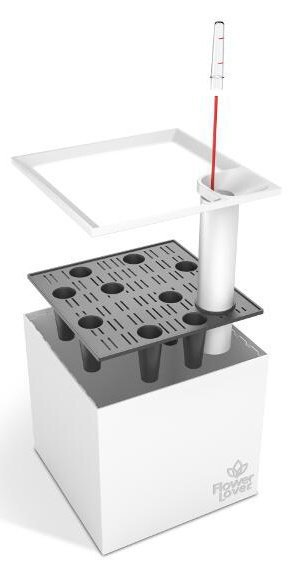 Розумний вазон Cubico Flower Lover 27 см 41118061 Білий глянсовий Розумний вазон Cubico Flower Lover 27 см 41118061 Білий глянсовий