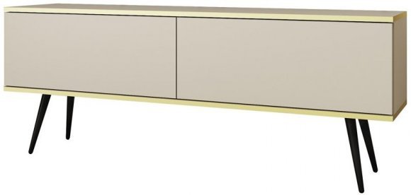 Тумба під телевізор Perfect Home Оро / Oro 2-дверна з чорними ніжками RTV135 Бежевий (PFH-091326)