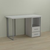 Письмовий стіл Ferrum-decor Отто 76x140x60 сірий ДСП Біле 32мм (FRD-101506)