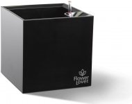 Вазон із системою автополиву Cubico Flower Lover 21x21x21 чорний глянцевий 23177 Вазон із системою автополиву Cubico Flower Lover 21x21x21 чорний глянцевий 23177