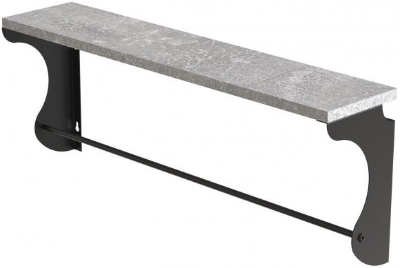 Полиця настінна Ferrum-decor Юзібі 270x600x150 метал Чорний ДСП Бетон 16 мм (FRD-102680) Полиця настінна Ferrum-decor Юзібі 270x600x150 метал Чорний ДСП Бетон 16 мм (FRD-102680)