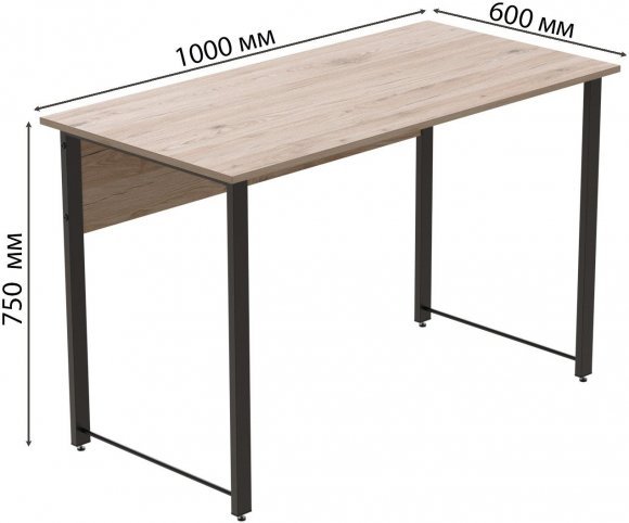 Комп'ютерний стіл Ferrum-decor Курт 75x100x60 чорний ДСП Дуб Сан-Марино 32мм (FRD-103912) Комп'ютерний стіл Ferrum-decor Курт 75x100x60 чорний ДСП Дуб Сан-Марино 32мм (FRD-103912)