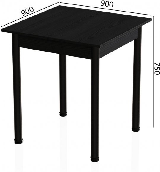Стіл кухонний Ferrum-decor Агата 75x90x90 Чорний ДСП Сосна Кембра 16мм (FRD-105686) Стіл кухонний Ferrum-decor Агата 75x90x90 Чорний ДСП Сосна Кембра 16мм (FRD-105686)