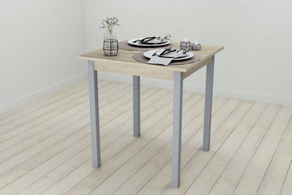 Стіл кухонний Ferrum-decor Дієго 75x70x70 Сірий ДСП Сонома 16мм (FRD-106297)