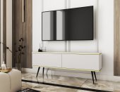 Тумба під телевізор Perfect Home Оро / Oro 2-дверна з чорними ніжками RTV135 Білий (PFH-091324) Тумба під телевізор Perfect Home Оро / Oro 2-дверна з чорними ніжками RTV135 Білий (PFH-091324)