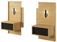 Тумби приліжкові 2 шт. Perfect Home Балтик / Baltic 1S/49 з 1 шухлядою та підсвіткою Дуб балтик/чорний (PFH-091378) Тумби приліжкові 2 шт. Perfect Home Балтик / Baltic 1S/49 з 1 шухлядою та підсвіткою Дуб балтик/чорний (PFH-091378)