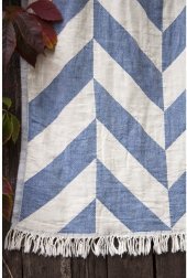 Плед-накидка Fishbone Denim синій 130х180 см 2000022118293