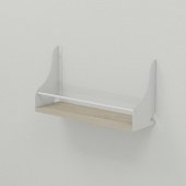 Настінна полиця Ferrum-decor Ізі 260x500x150 метал Білий ДСП Сонома 16 мм (FRD-102915)