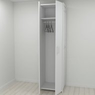 Шафа Гардероб Уні секція 6 серії Конект Ferrum-decor 220x60x50см Білий метал ДСП Білий 16 мм (FRD-104579)