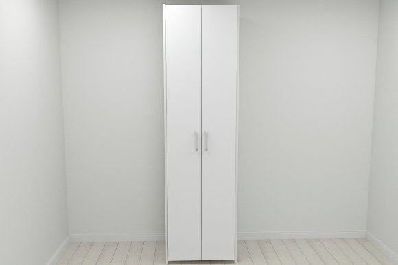 Шафа Гардероб Уні секція 6 серії Конект Ferrum-decor 220x60x50см Білий метал ДСП Білий 16 мм (FRD-104579)