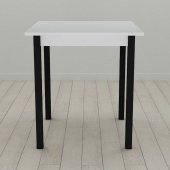 Стіл кухонний Ferrum-decor Дієго 75x70x70 Чорний ДСП Біле 16мм (FRD-106299)
