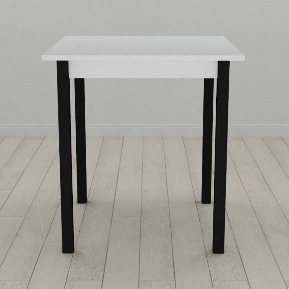 Стіл кухонний Ferrum-decor Дієго 75x70x70 Чорний ДСП Біле 16мм (FRD-106299) Стіл кухонний Ferrum-decor Дієго 75x70x70 Чорний ДСП Біле 16мм (FRD-106299)