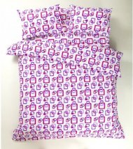 Постільна білизна Ranforce Delta ліловий сімейна 145х210 см