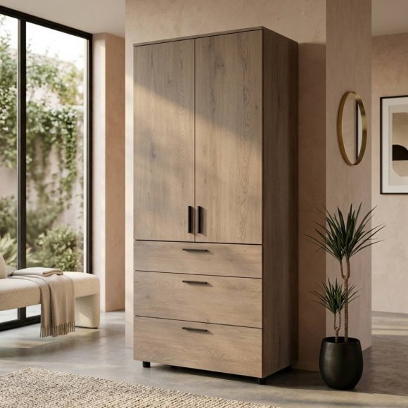Шафа для одягу Doros Торн Кремона Канноло 2 ДСП/3Ш (полиці) 90х51.6х200 (DRS-012016)
