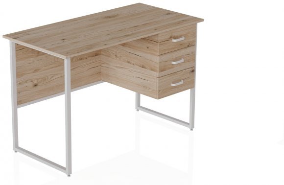 Комп'ютерний стіл Ferrum-decor Гаррі 75x120x70 білий ДСП Дуб Сан-Марино 32мм (FRD-101009)