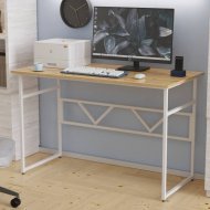 Комп'ютерний стіл Ferrum-decor Раян 75x120x60 білий ДСП Дуб Сан-Марино 16мм (FRD-101134)