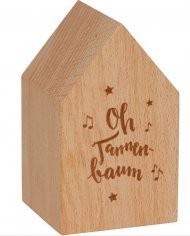 Дерев'яний будиночок музичний Різдво 17448