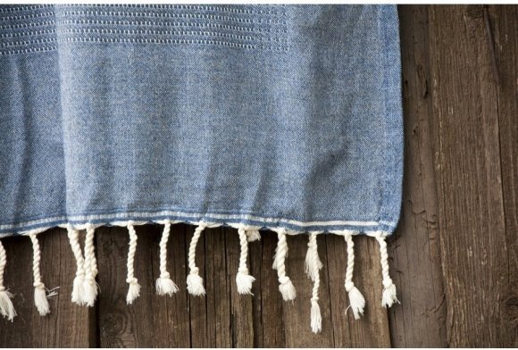 Плед-накидка Tan Throw denim синій 125х180 см 2000022087599