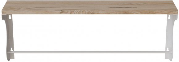 Полиця настінна Ferrum-decor Юзібі 270x600x150 метал Білий ДСП Дуб Сан-Марино 16 мм (FRD-102682)