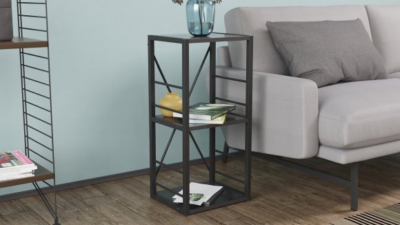 Етажерка 3/34 Ferrum-decor Серії Конект 73x34x28 чорний ДСП Сосна Кембра 16мм (FRD-104294) Етажерка 3/34 Ferrum-decor Серії Конект 73x34x28 чорний ДСП Сосна Кембра 16мм (FRD-104294)