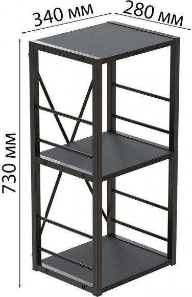 Етажерка 3/34 Ferrum-decor Серії Конект 73x34x28 чорний ДСП Сосна Кембра 16мм (FRD-104294) Етажерка 3/34 Ferrum-decor Серії Конект 73x34x28 чорний ДСП Сосна Кембра 16мм (FRD-104294)