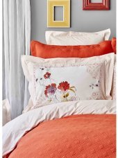 Набір постіль з покривалом Elia pembe 2020-1 рожевий євро 200х220 см