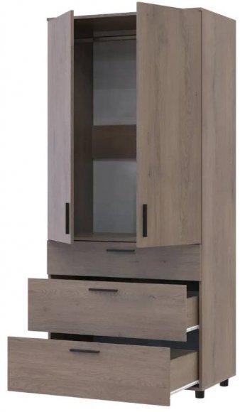 Шафа для одягу Doros Торн Кремона Канноло 2 ДСП/3Ш (штанга) 90х51.6х200 (DRS-012017)