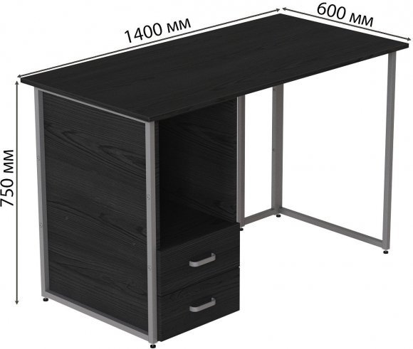 Комп'ютерний стіл Ferrum-decor Отто 75x140x60 сірий ДСП Сосна Кембра 32мм (FRD-101510) Комп'ютерний стіл Ferrum-decor Отто 75x140x60 сірий ДСП Сосна Кембра 32мм (FRD-101510)