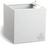 Вазон с системой автополива Cubico Flower Lover 9х9х9 білий глянцевий 32790 Вазон с системой автополива Cubico Flower Lover 9х9х9 білий глянцевий 32790