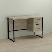 Письмовий стіл Ferrum-decor Гаррі 76x120x60 чорний ДСП Дуб Сонома 32мм (FRD-103537)