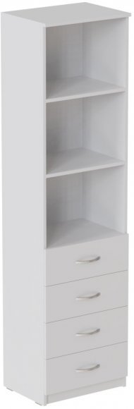 Пенал Анжело Ferrum-decor на 3 полиці із 4 шухлядами 1900x500x380 ДСП Біле 16 мм (FRD-104960) Пенал Анжело Ferrum-decor на 3 полиці із 4 шухлядами 1900x500x380 ДСП Біле 16 мм (FRD-104960)