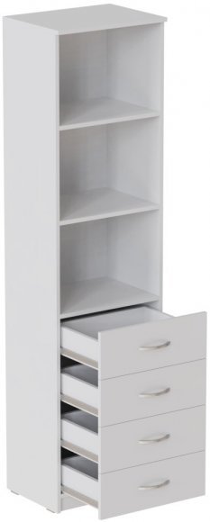Пенал Анжело Ferrum-decor на 3 полиці із 4 шухлядами 1900x500x380 ДСП Біле 16 мм (FRD-104960) Пенал Анжело Ferrum-decor на 3 полиці із 4 шухлядами 1900x500x380 ДСП Біле 16 мм (FRD-104960)