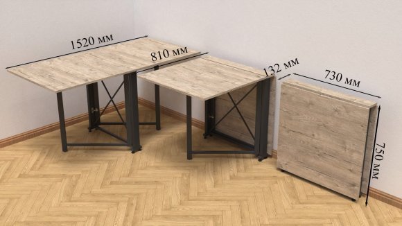 Стіл-книга трансформер Оріон 2 Ferrum-decor 750x1520x730 Чорний метал ДСП Біле 16 мм (FRD-104583) Стіл-книга трансформер Оріон 2 Ferrum-decor 750x1520x730 Чорний метал ДСП Біле 16 мм (FRD-104583)