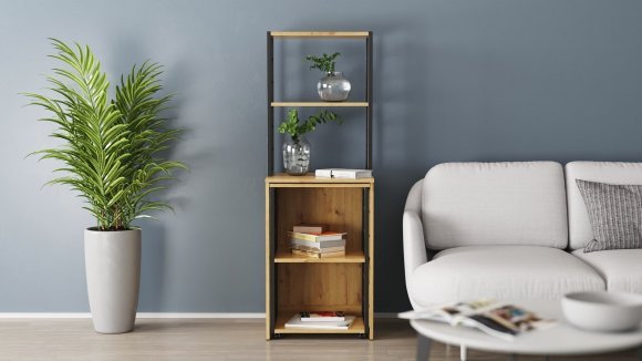 Стіл-тумба трансформер Смарт 3/2 з етажеркою Ferrum-decor 1430x1450x600 Чорний метал ДСП Дуб Артизан 16 мм (FRD-105121) Стіл-тумба трансформер Смарт 3/2 з етажеркою Ferrum-decor 1430x1450x600 Чорний метал ДСП Дуб Артизан 16 мм (FRD-105121)