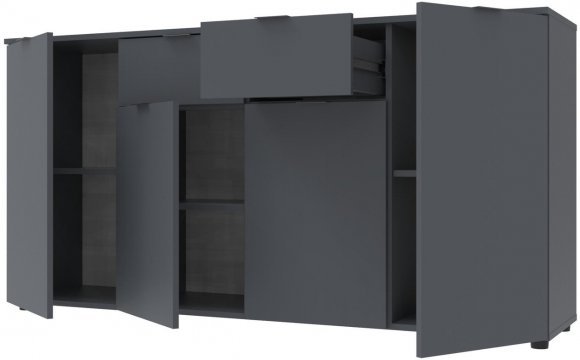 Комод у вітальню Doros Рон 7 160х38х81 см Графіт (DRS-011305)