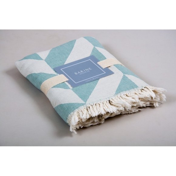 Плед-накидка 130х180 см см Fishbone throw sage