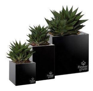 Розумний вазон Cubico Flower Lover 33 см чорний глянсовий 4111809 Розумний вазон Cubico Flower Lover 33 см чорний глянсовий 4111809