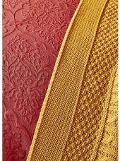 Набір постіль з покривалом + плед Maryam bordo 2020-1 бордовий євро 200х220 см